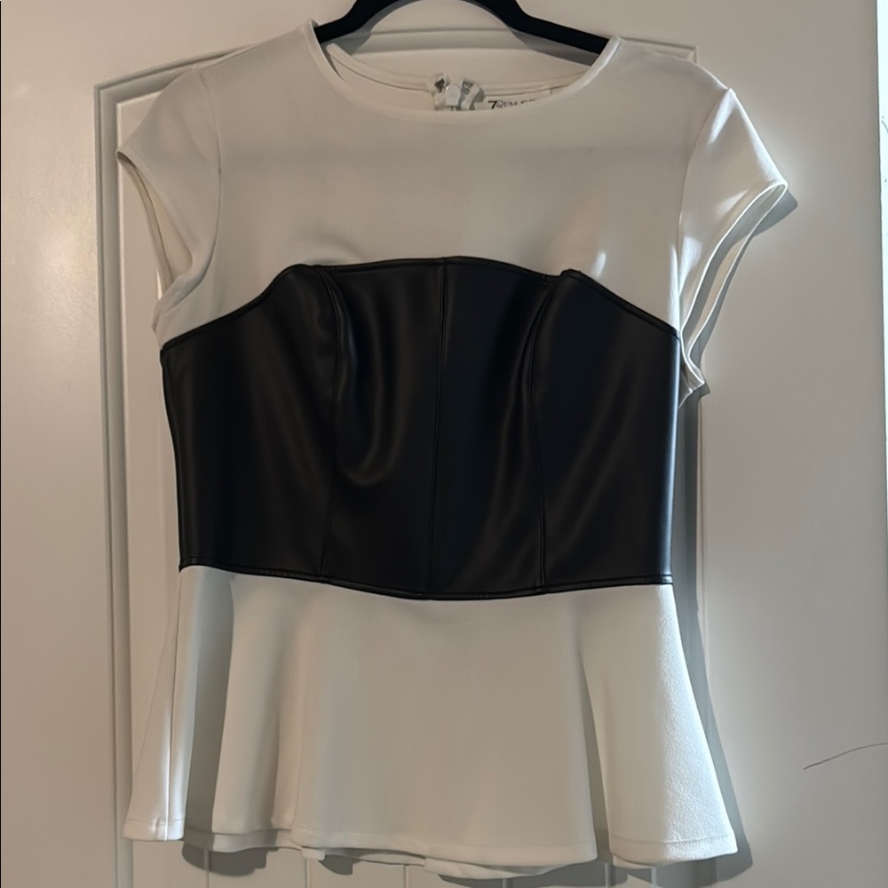 Elegant Black and White Women's Top